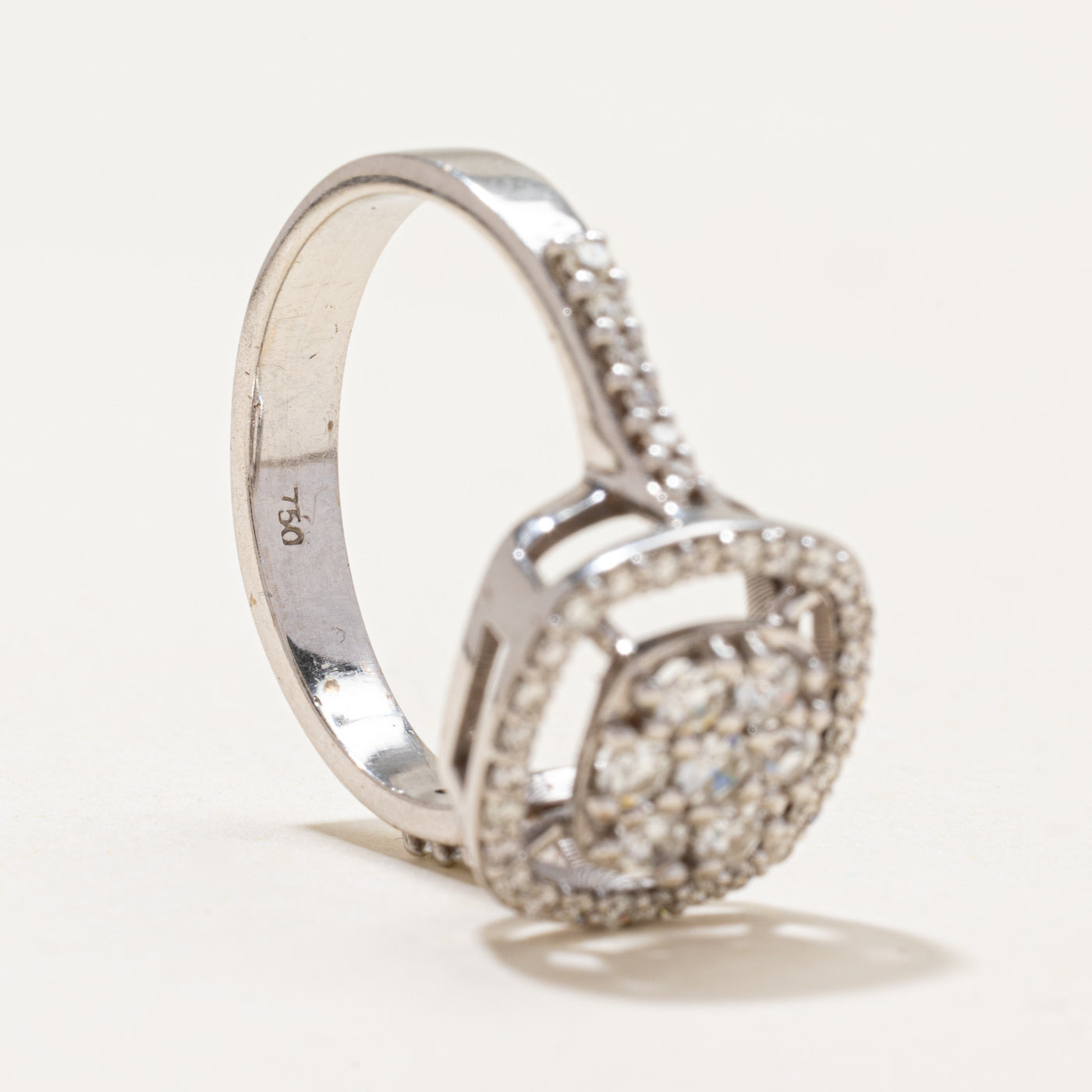 Diamond Cluster Open Halo Ring | 0.67ctw | SZ 7