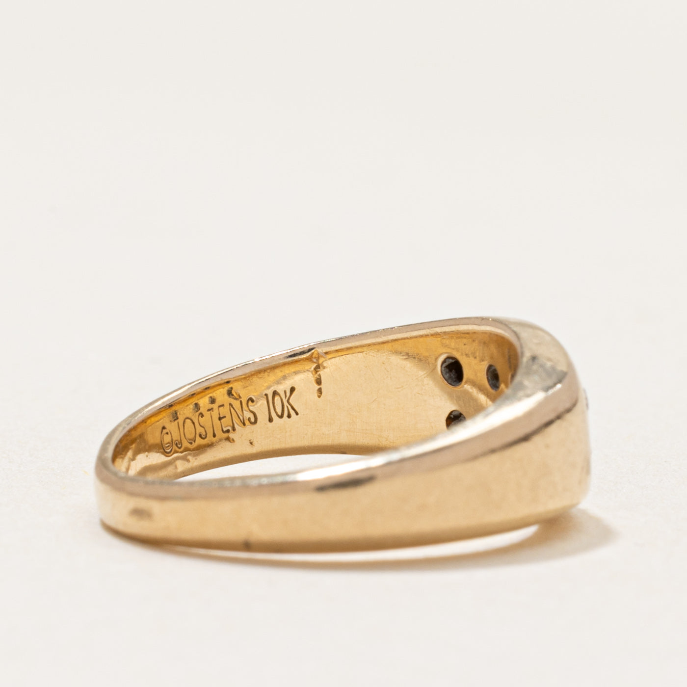 Bague conique en or 10 carats sertie de diamants | 0,20 ct au total | Taille 3