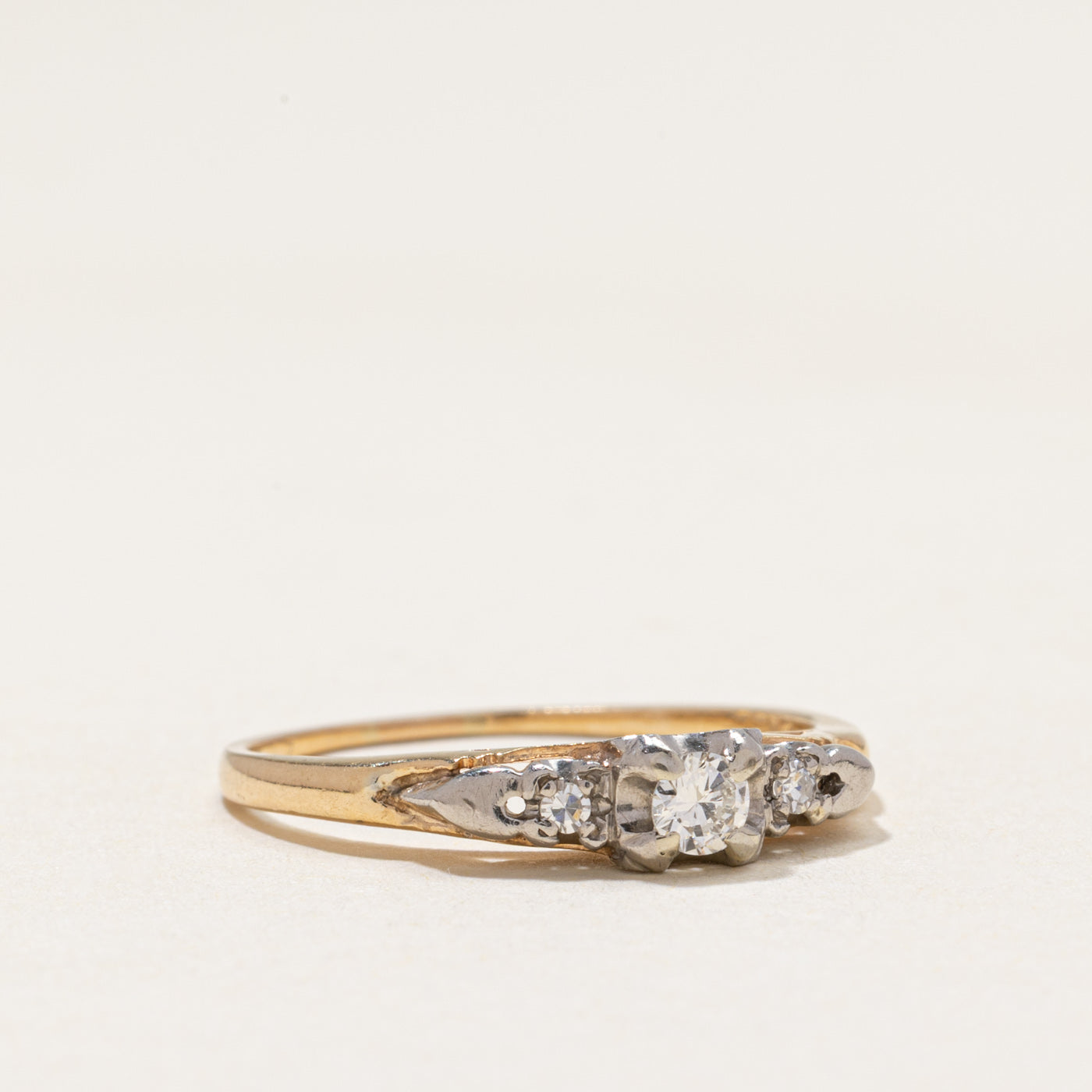 Three Stone Illusion Set Diamond Ring | 0.15ctw | SZ 7.5