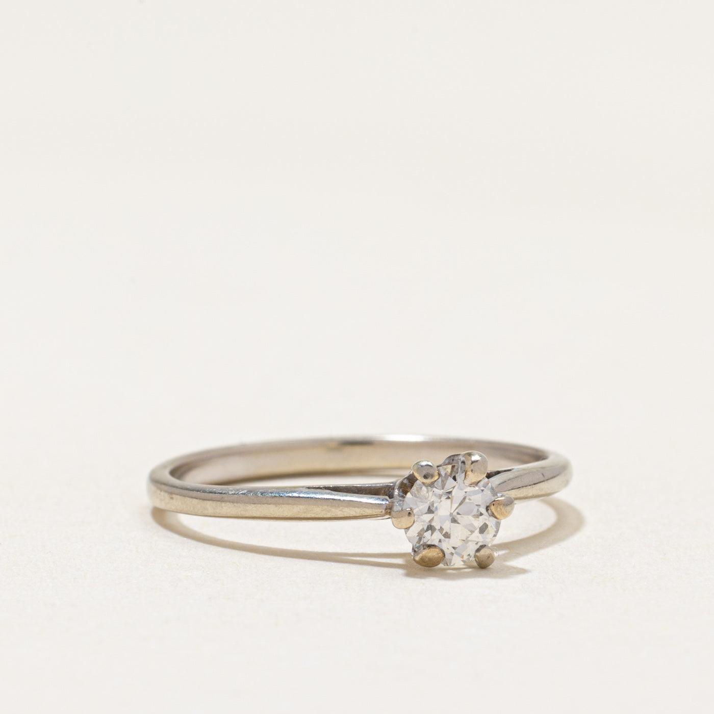 Solitaire Diamond Cathedral Ring | 0.27ct | SZ 5.5