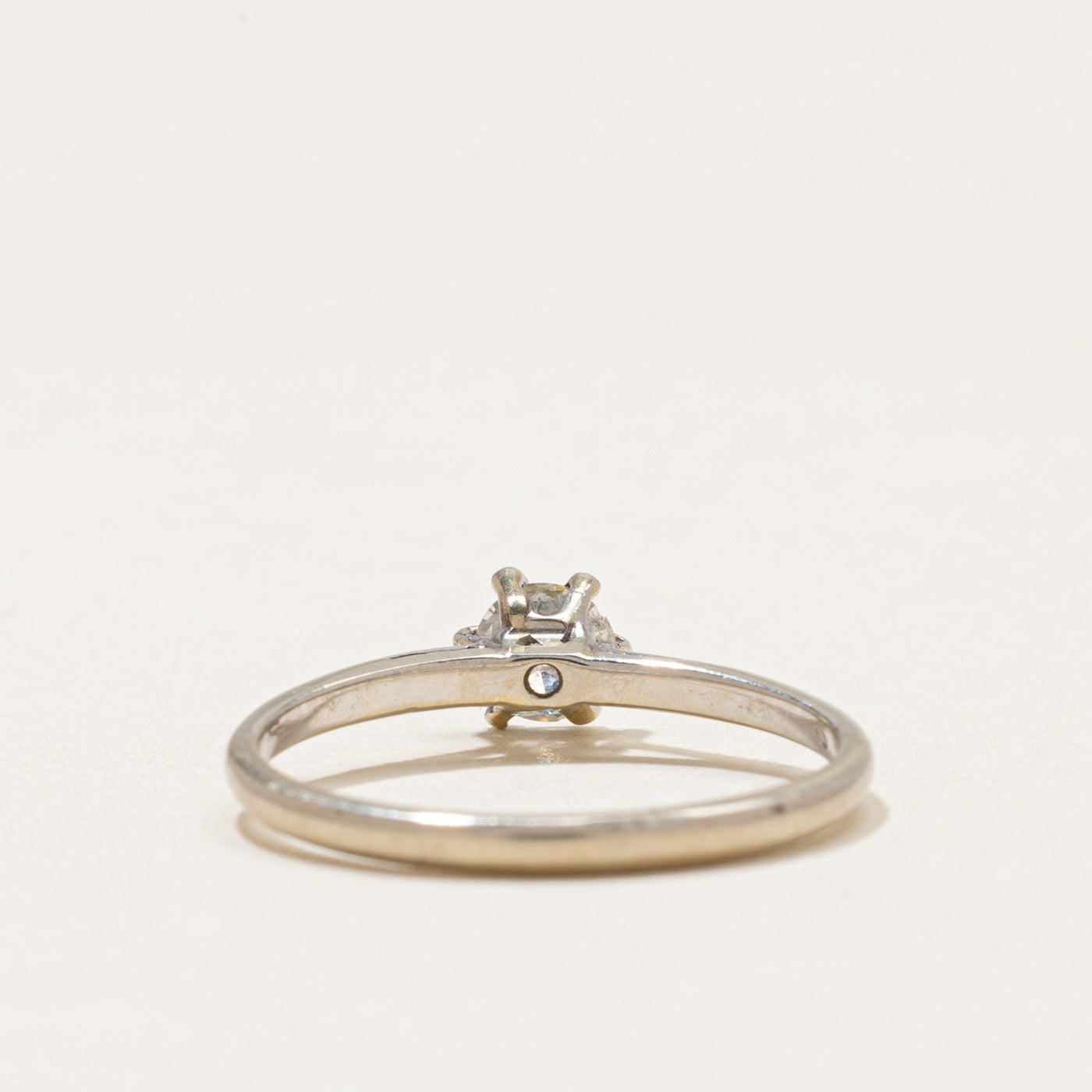 Solitaire Diamond Cathedral Ring | 0.27ct | SZ 5.5