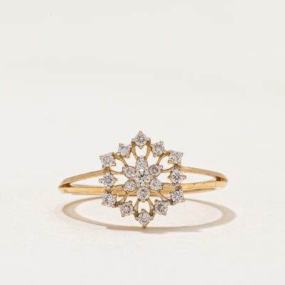 18k Diamond Cluster Openwork Ring | 0.23ctw | SZ 6