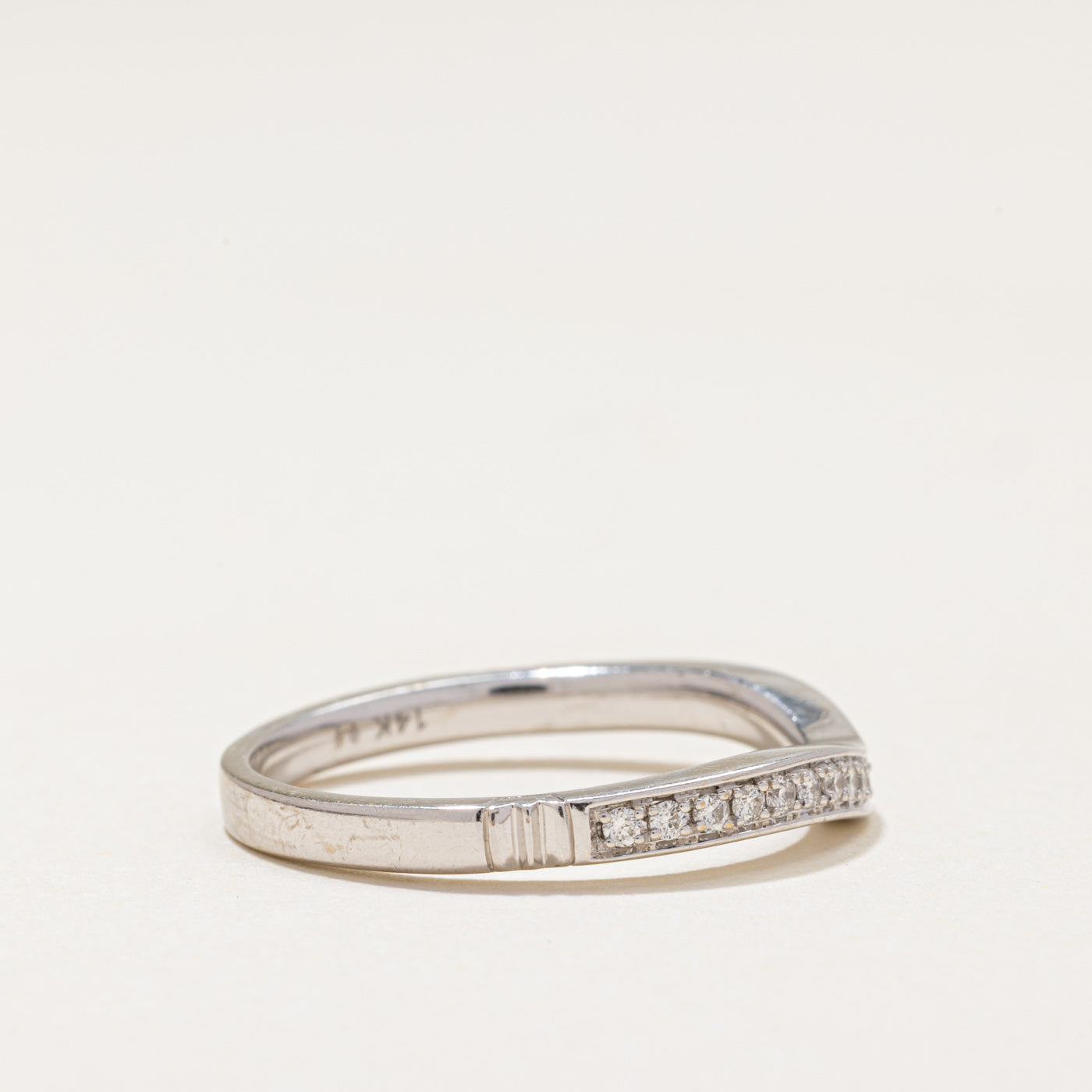 Semi Eternity Diamond Contour Ring | 0.31ctw | SZ 9