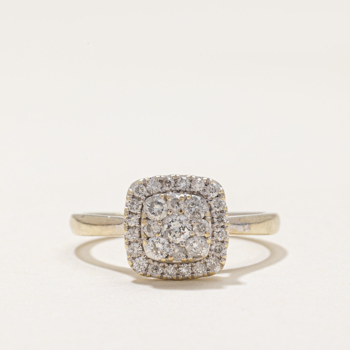 Diamond Square Cluster Halo Ring | 0.50ctw | SZ 5.75