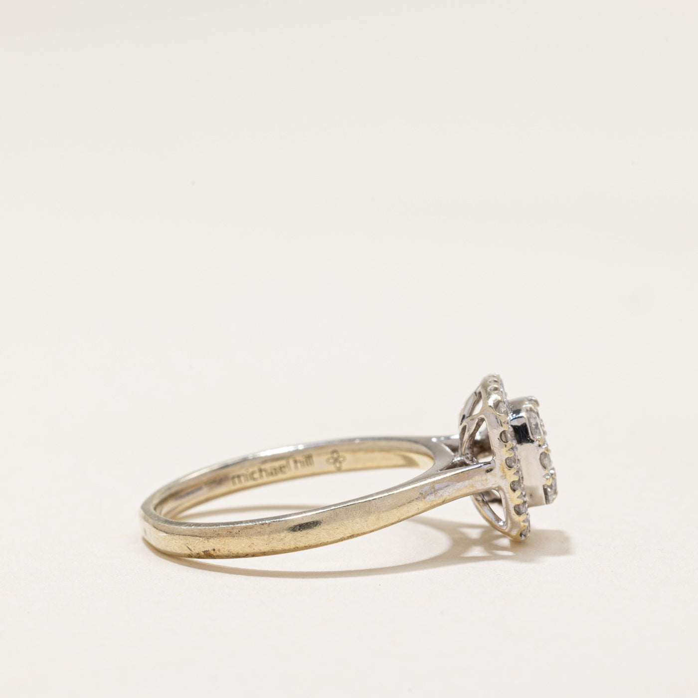 Diamond Square Cluster Halo Ring | 0.50ctw | SZ 5.75