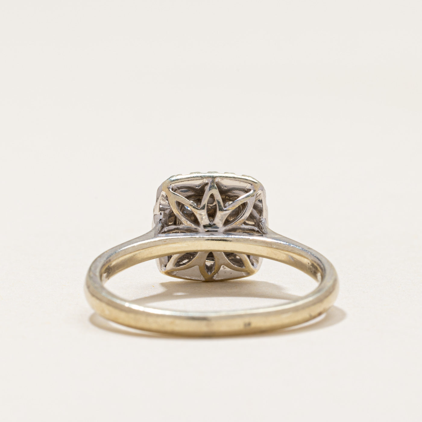 Diamond Square Cluster Halo Ring | 0.50ctw | SZ 5.75