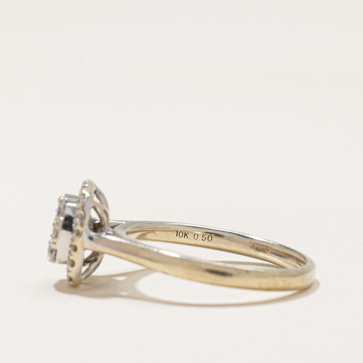 Diamond Square Cluster Halo Ring | 0.50ctw | SZ 5.75
