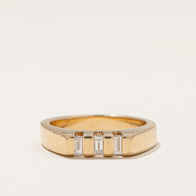Three Stone Baguette Cut Diamond Ring | 0.36ctw | SZ 7.5