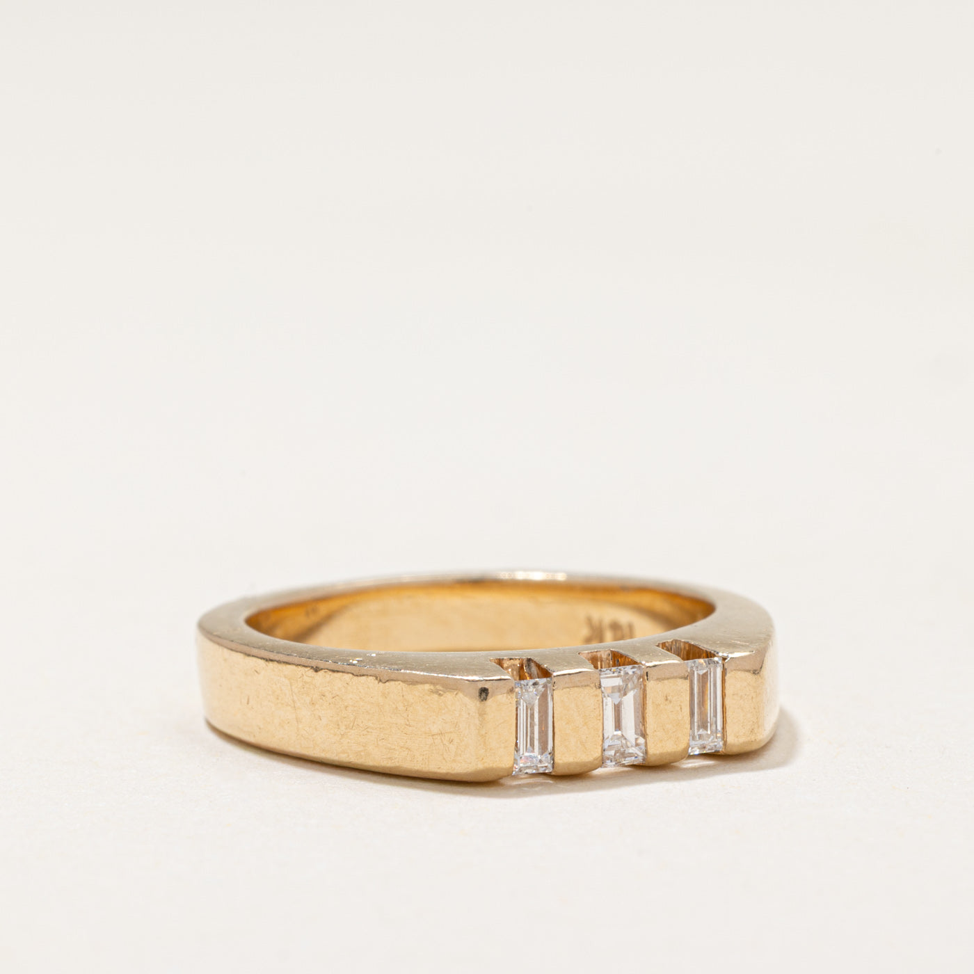Three Stone Baguette Cut Diamond Ring | 0.36ctw | SZ 7.5