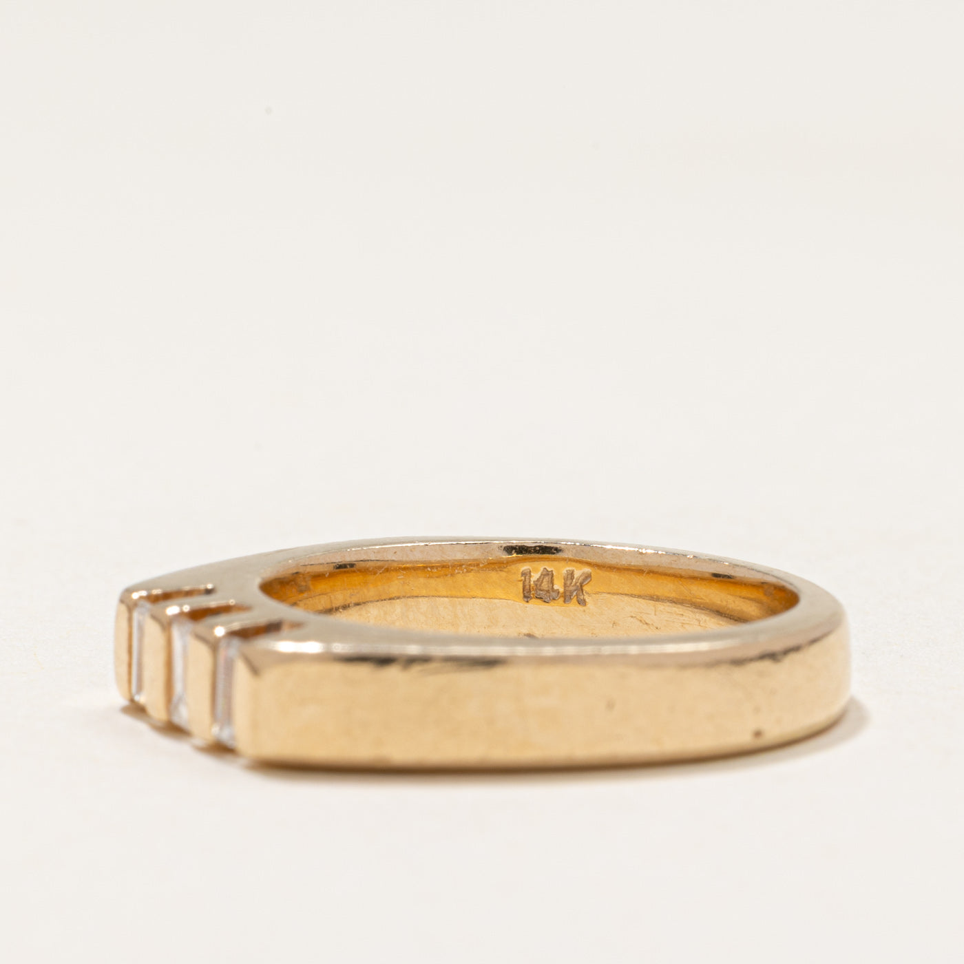 Three Stone Baguette Cut Diamond Ring | 0.36ctw | SZ 7.5
