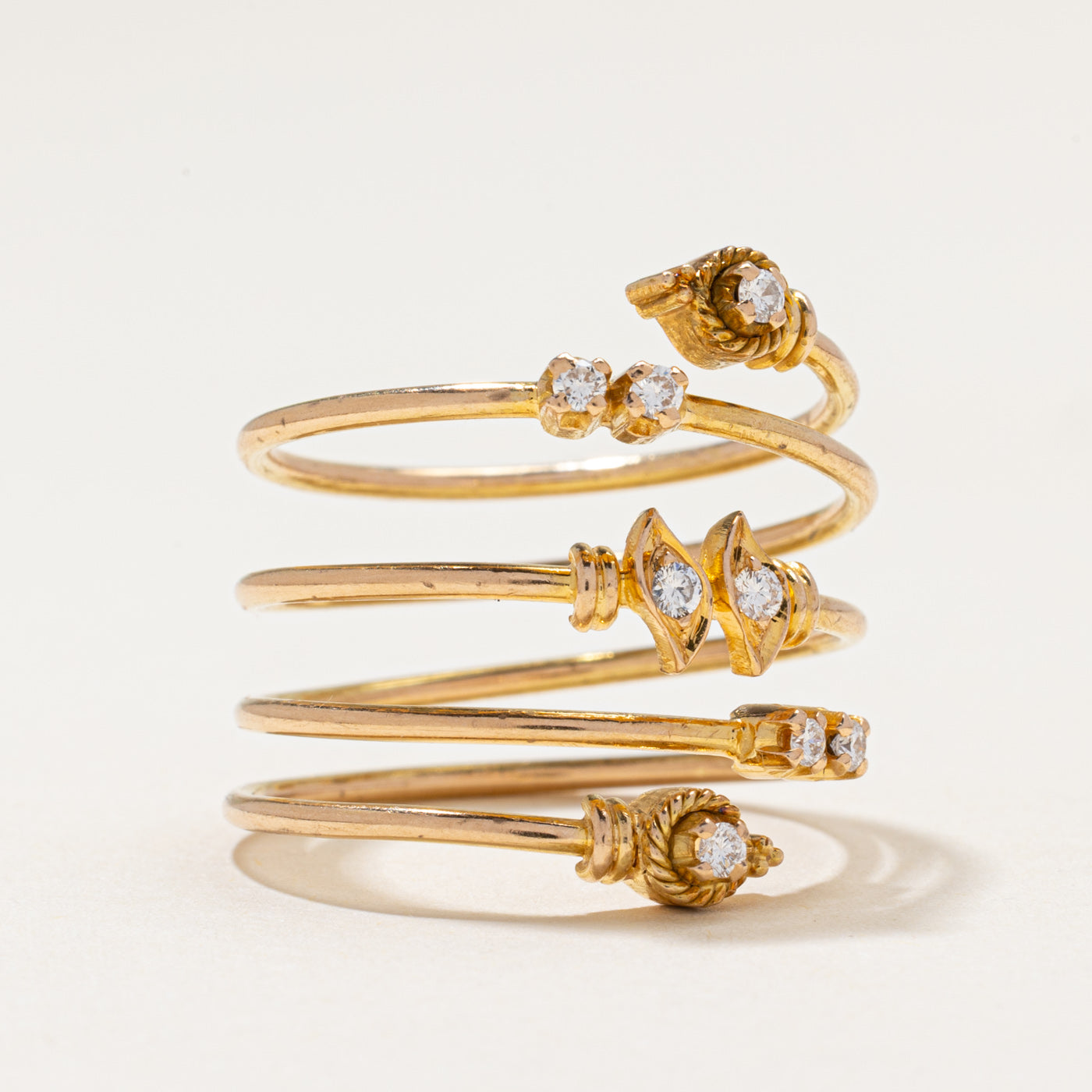 Diamond Multi Spiral Ring | 0.17ctw | SZ 7.75