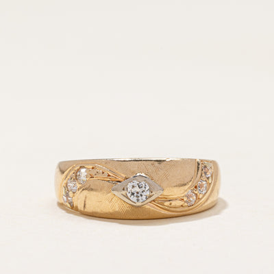 'Birks' Diamond Engraved Ring | 0.25ctw | SZ 7.75