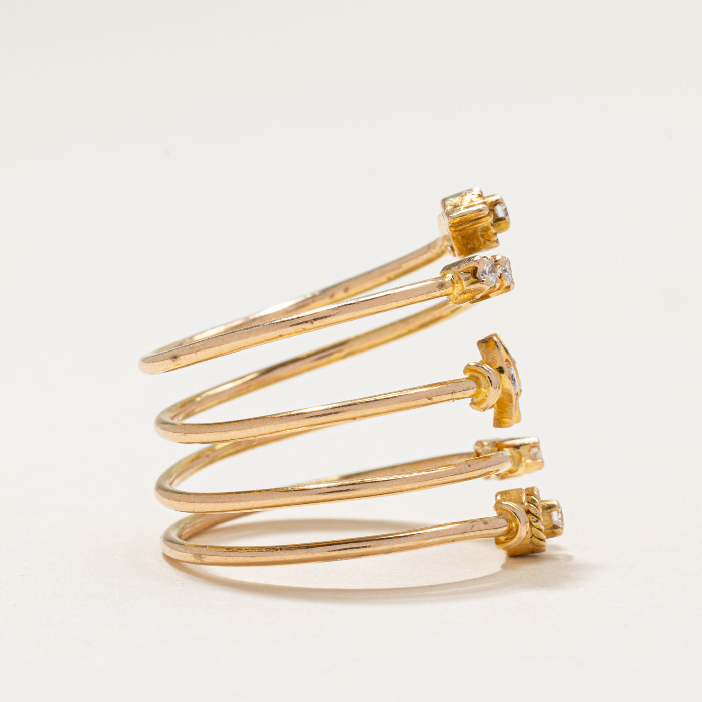 Diamond Multi Spiral Ring | 0.17ctw | SZ 7.75