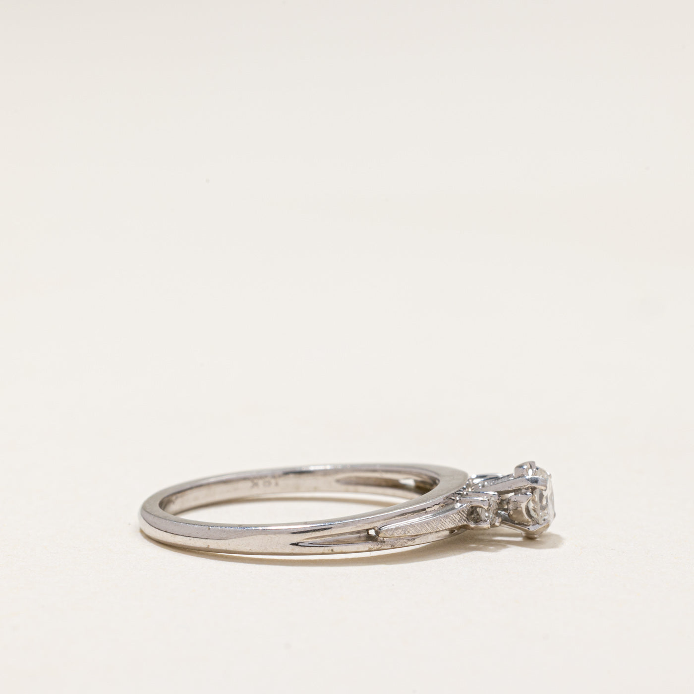 18k Diamond Textured Ring | 0.24ctw | SZ 6.25