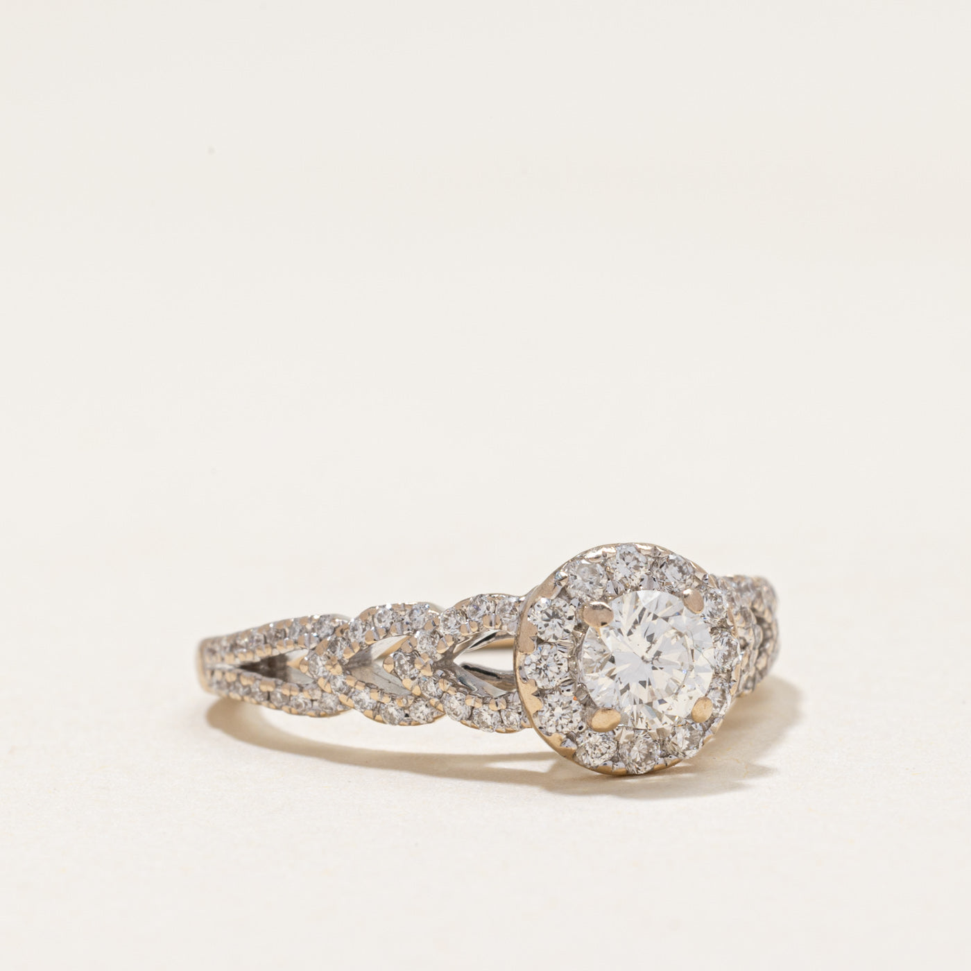 Diamond Halo Ornate Ring | 0.95ctw | SZ 5.75