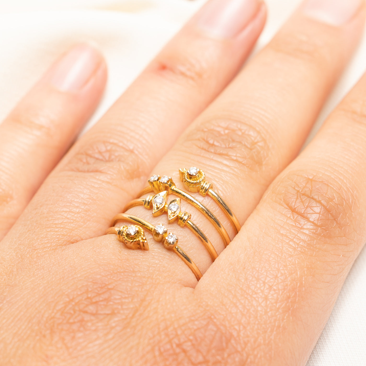 Diamond Multi Spiral Ring | 0.17ctw | SZ 7.75