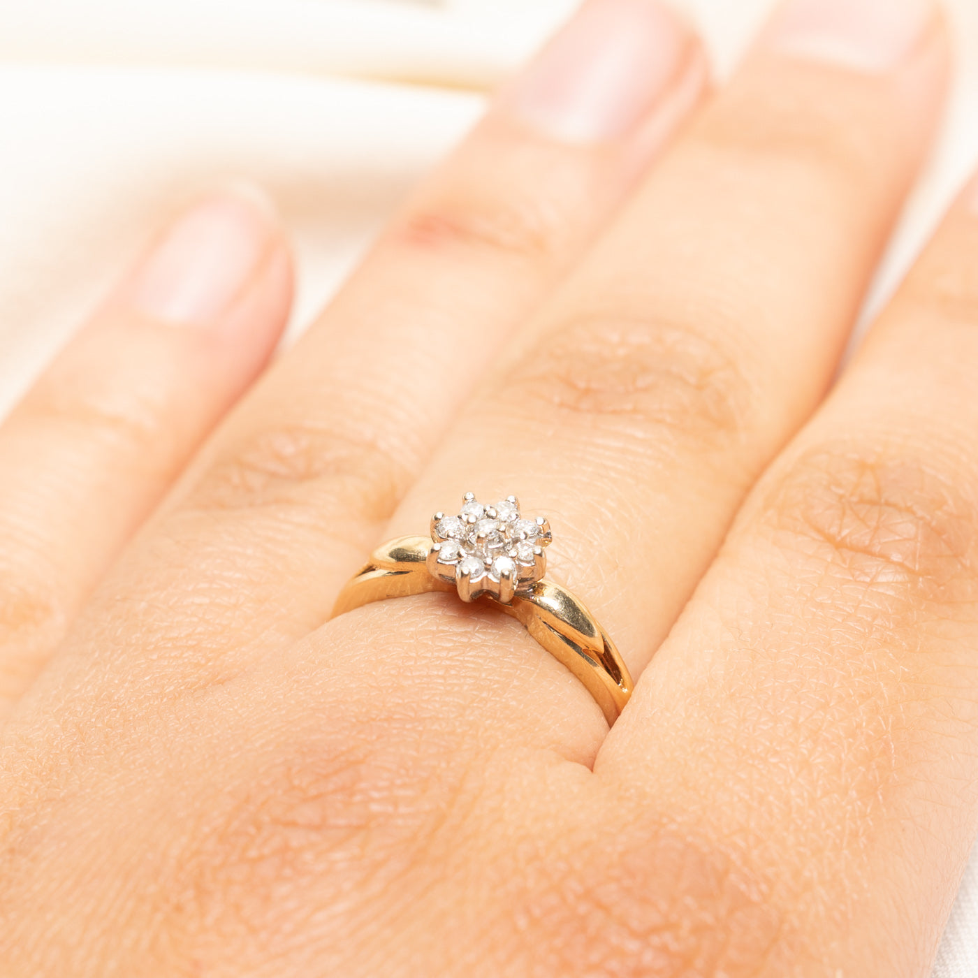 Diamond Petal Cluster Ring | 0.14ctw | SZ 7.75
