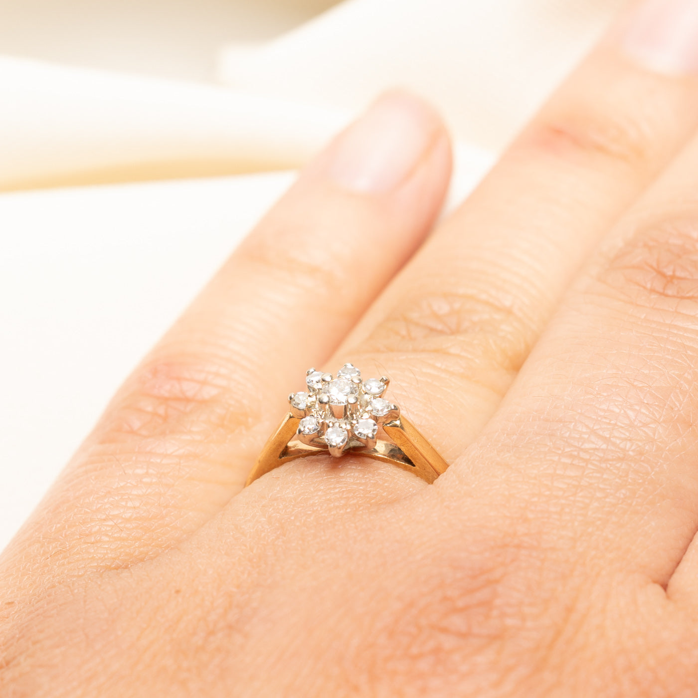 Diamond Petal Cluster Ring | 0.30ctw | SZ 6.25