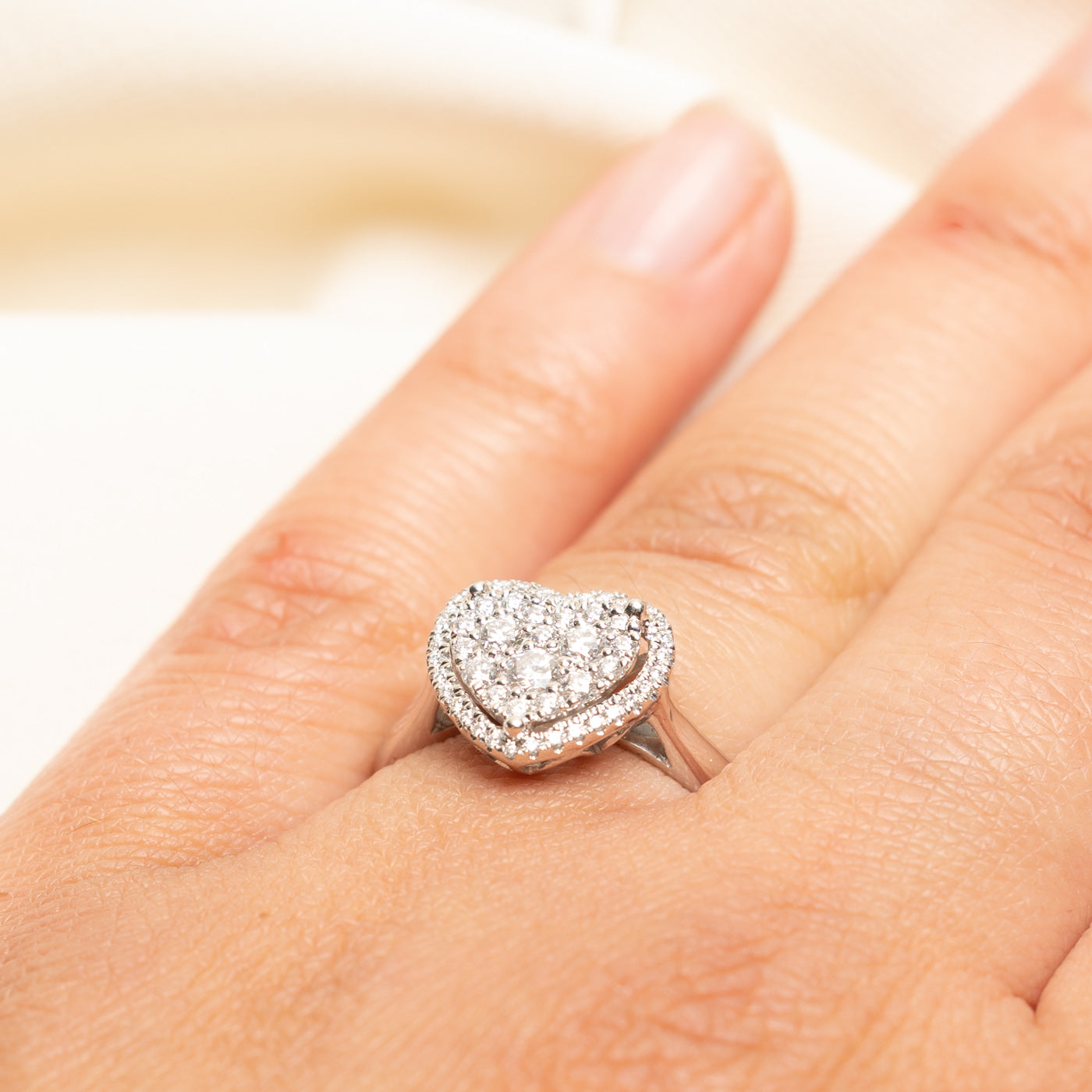 Diamond Heart Cluster Ring | 0.60ctw | SZ 6.5