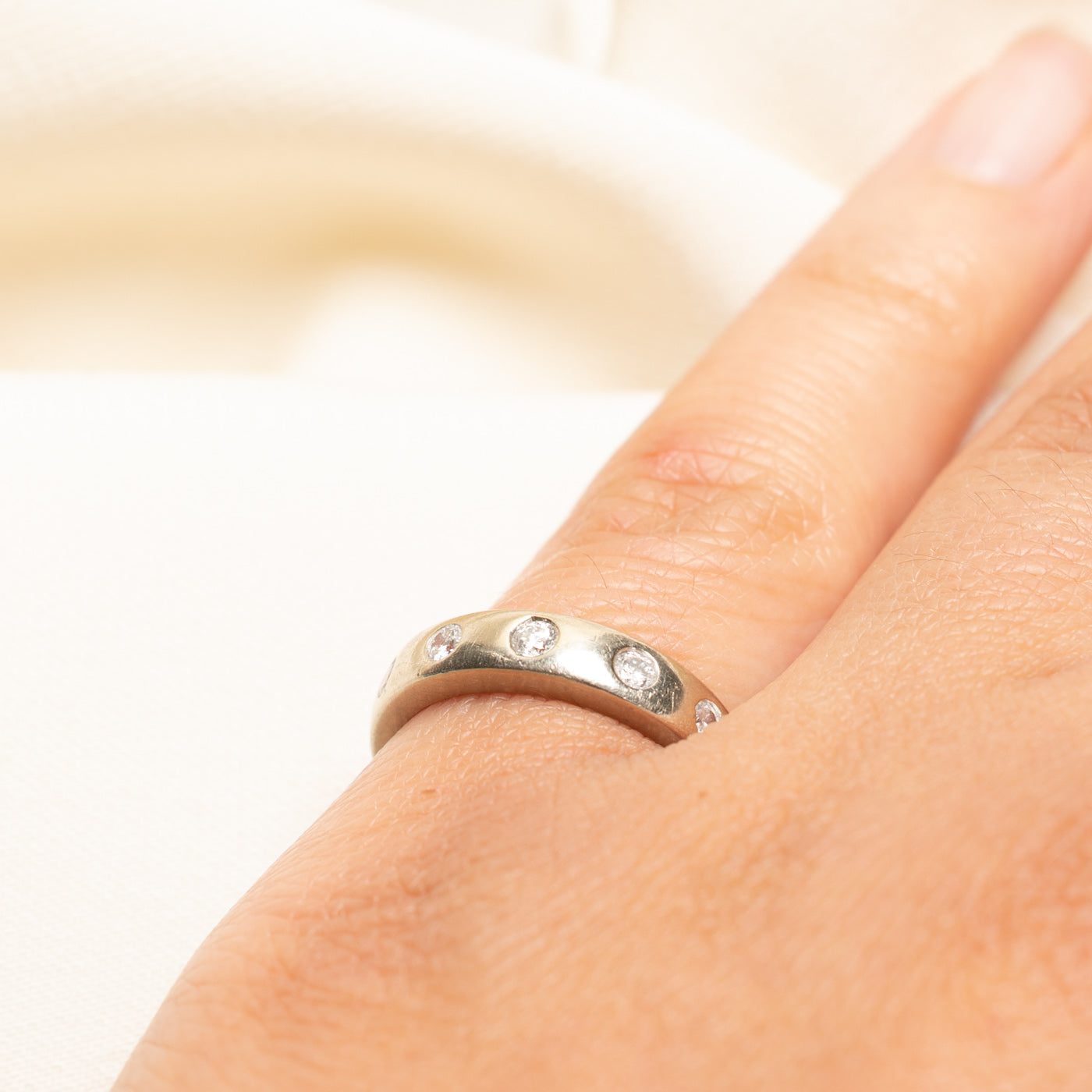 Five Stone Flush Set Diamond Band | 0.16ctw | SZ 6