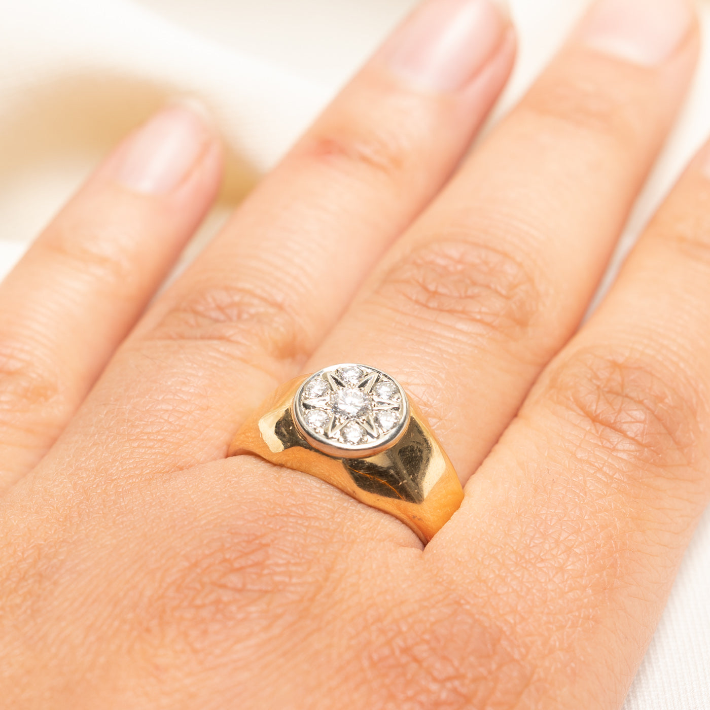Diamond Round Cluster Ring | 0.55ctw | SZ 9.25