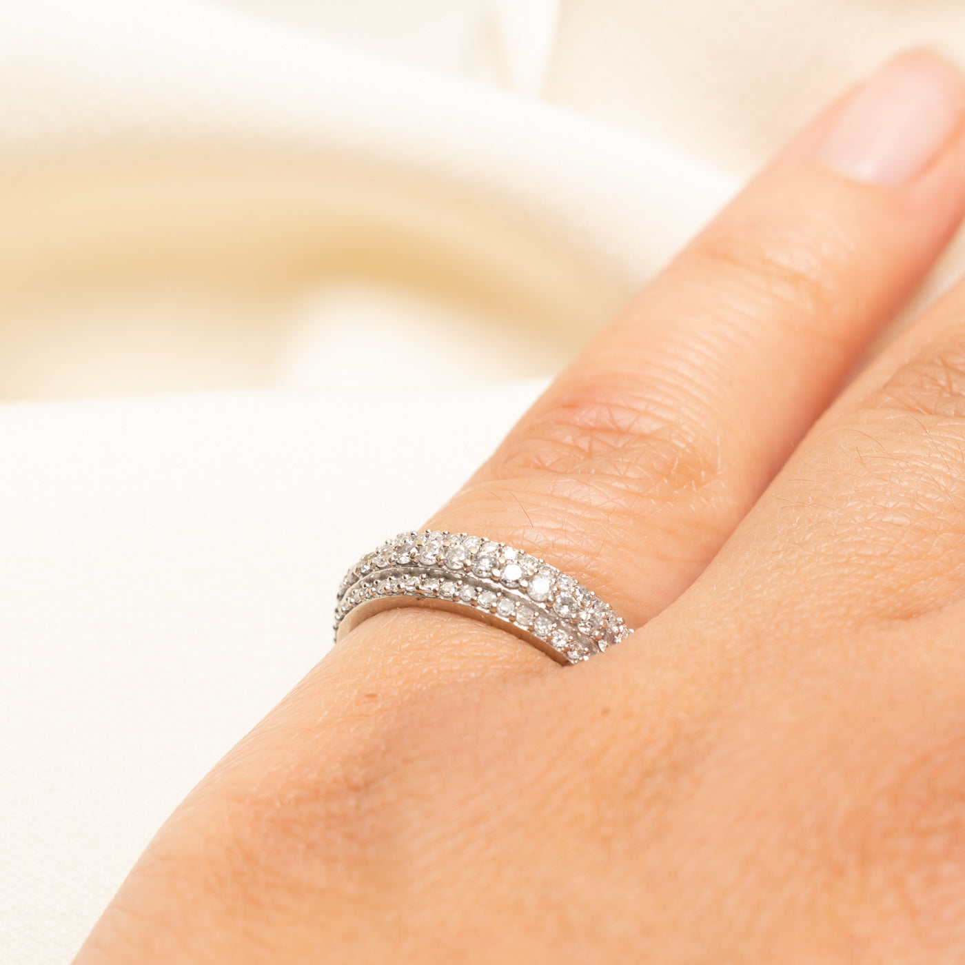 Multi Row Semi Eternity Diamond Ring | 0.50ctw | SZ 5