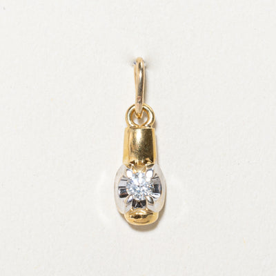 Two Tone Gold Diamond Pendant | 0.13ct