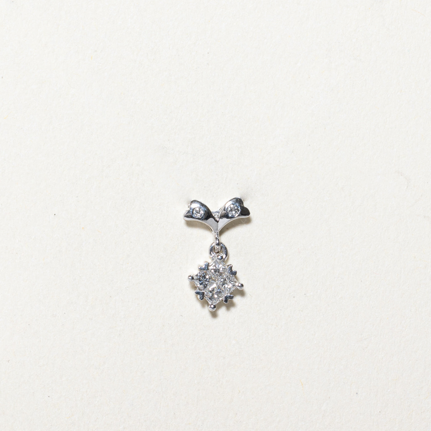 Princess Cut Diamond Cluster Pendant | 0.14ctw