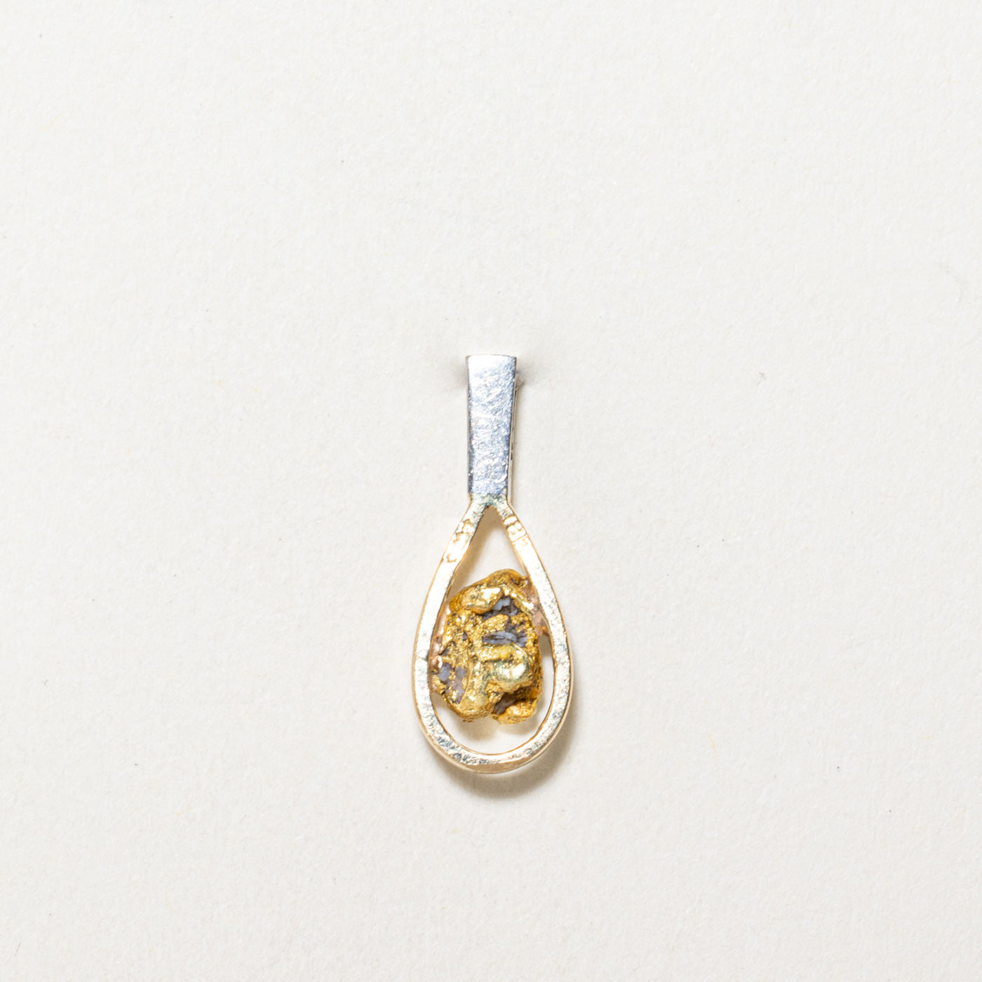 Diamond & Gold Nugget Pendant | 0.06ctw