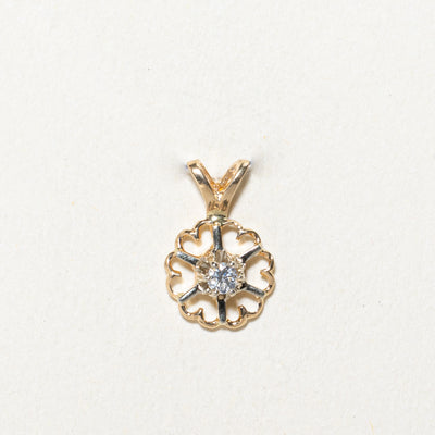 Diamond Open Work Pendant | 0.05ct