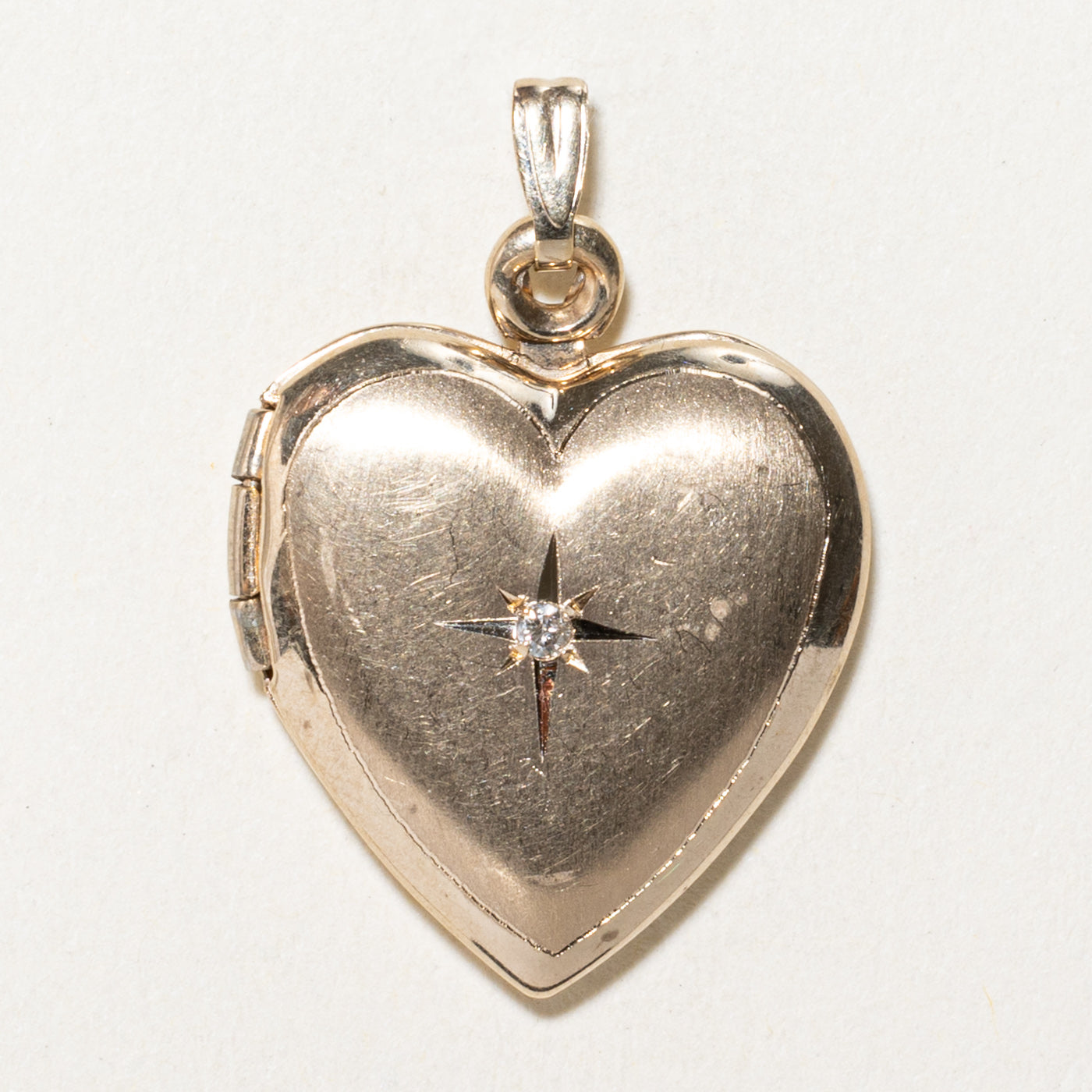 Star Set Diamond Locket Pendant | 0.02ct