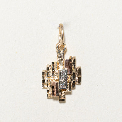 Three Stone Diamond Textured Pendant | 0.03ctw