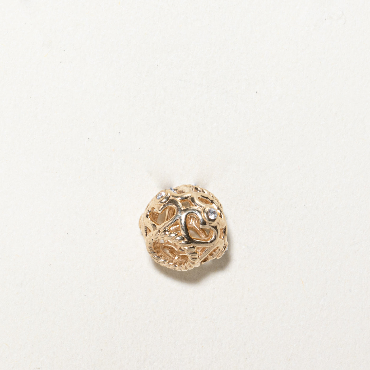 'Pandora' Open Heart Diamond Charm | 0.05ctw