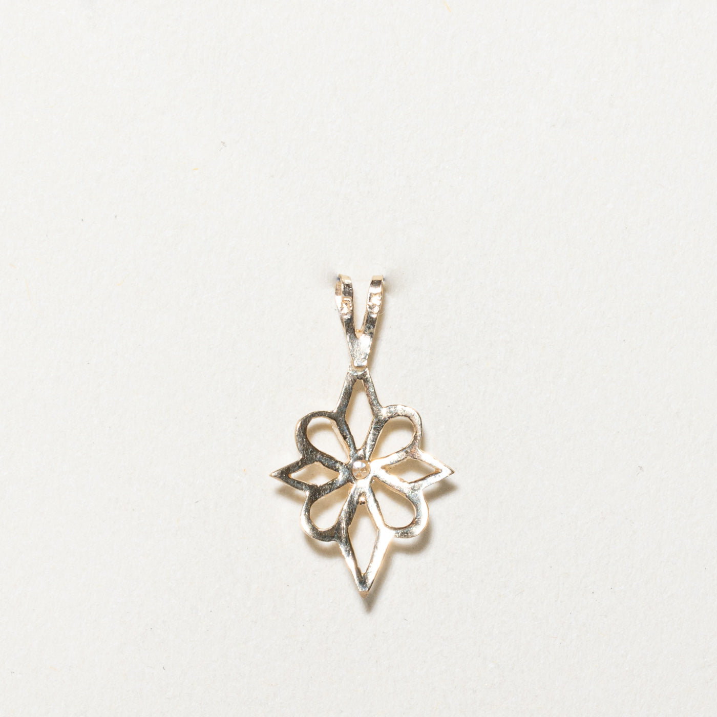 Diamond Floral Star Shaped Pendant | 0.02ct