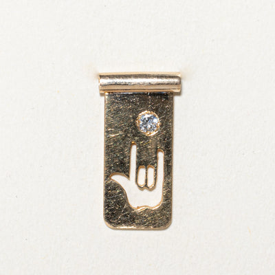 Diamond I Love You Pendant | 0.05ct