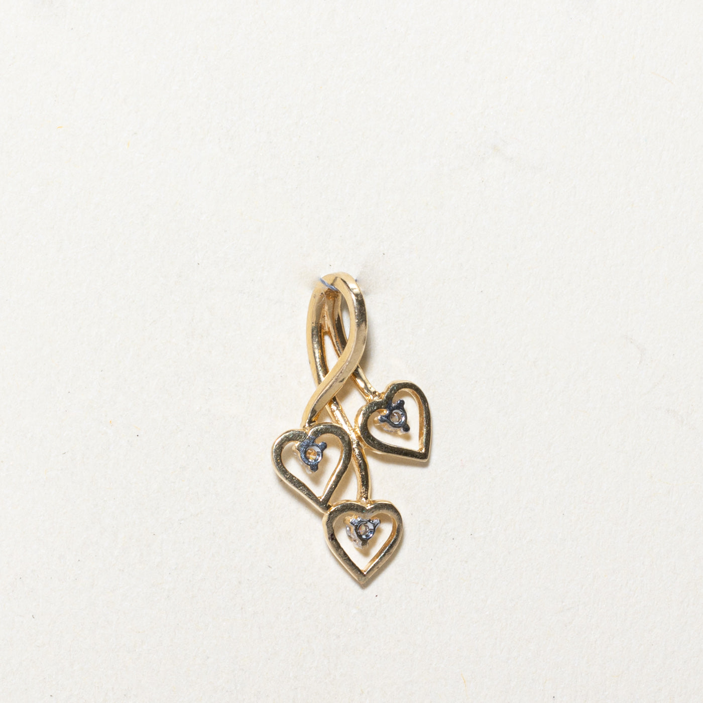 Pendentif Trois Cœurs en Diamants | 0,03 ct