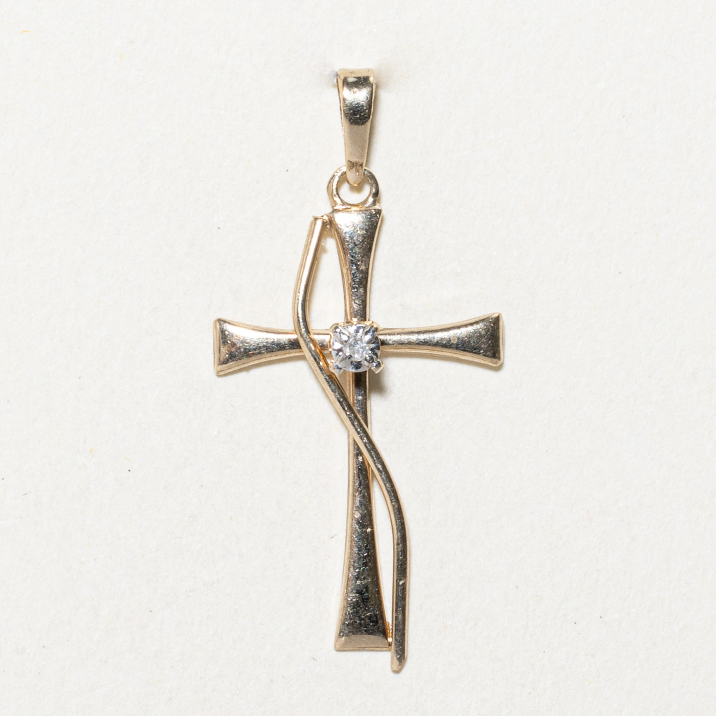 Diamond Cross Pendant | 0.01ct
