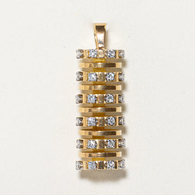 Diamond Cylinder Pendant | 0.72ctw