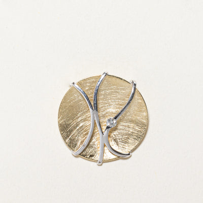 Diamond Abstract Design Circle Pendant | 0.05ct