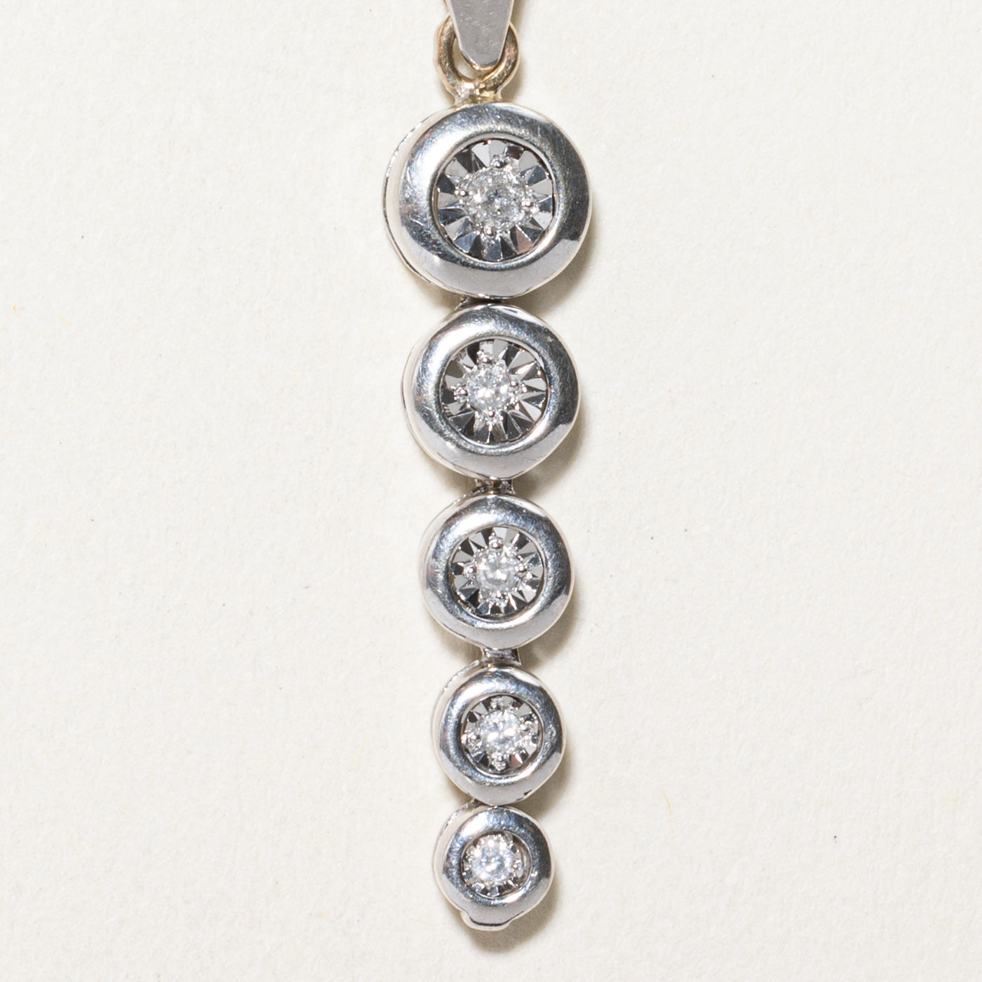 Bezel Set Diamond Drop Pendant | 0.10ctw