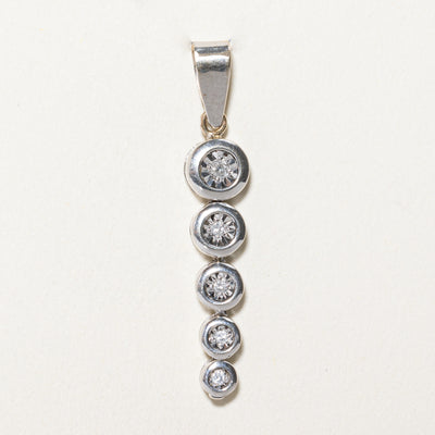 Bezel Set Diamond Drop Pendant | 0.10ctw