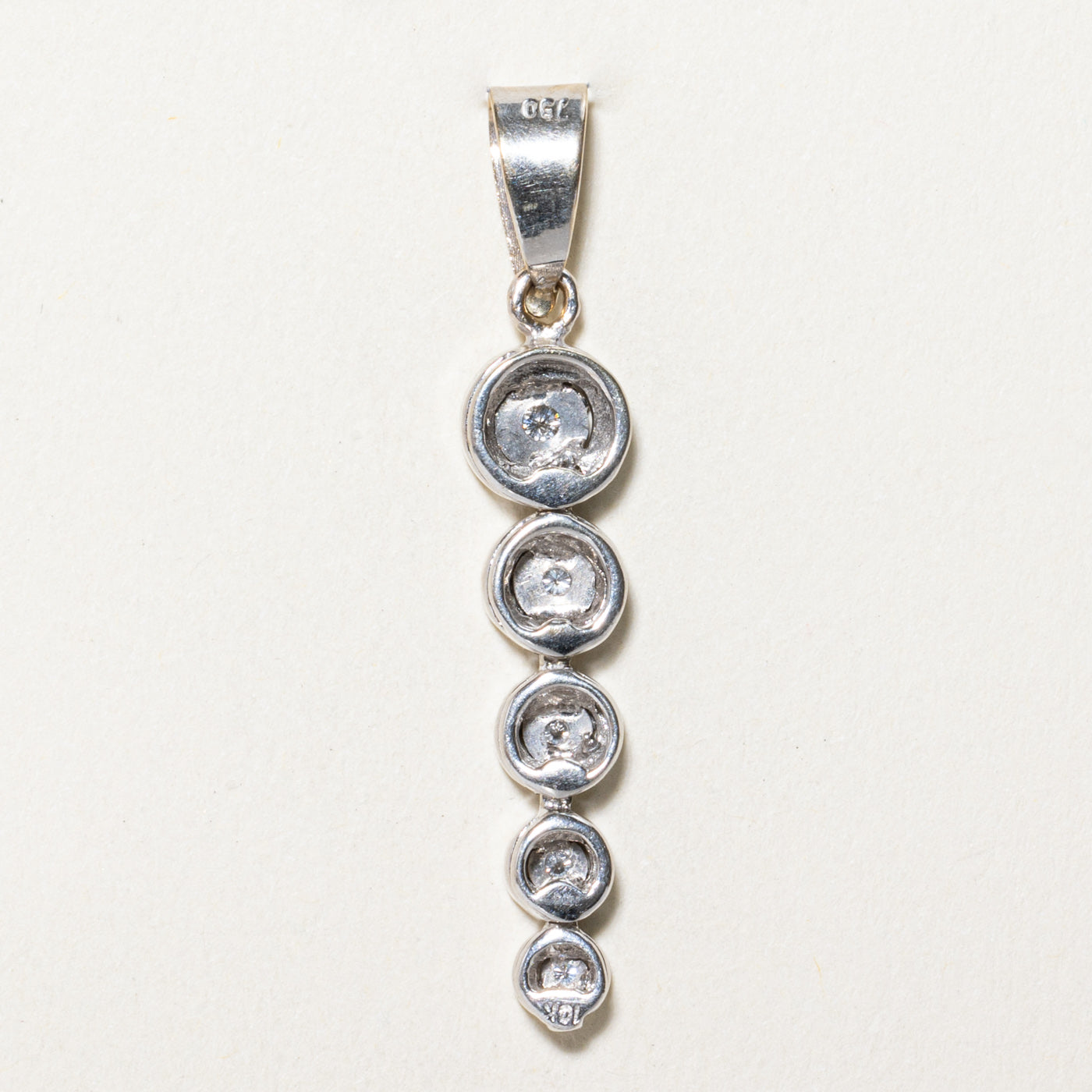 Bezel Set Diamond Drop Pendant | 0.10ctw