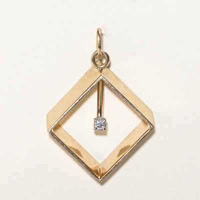 Dangling Diamond Cube Pendant | 0.09ct