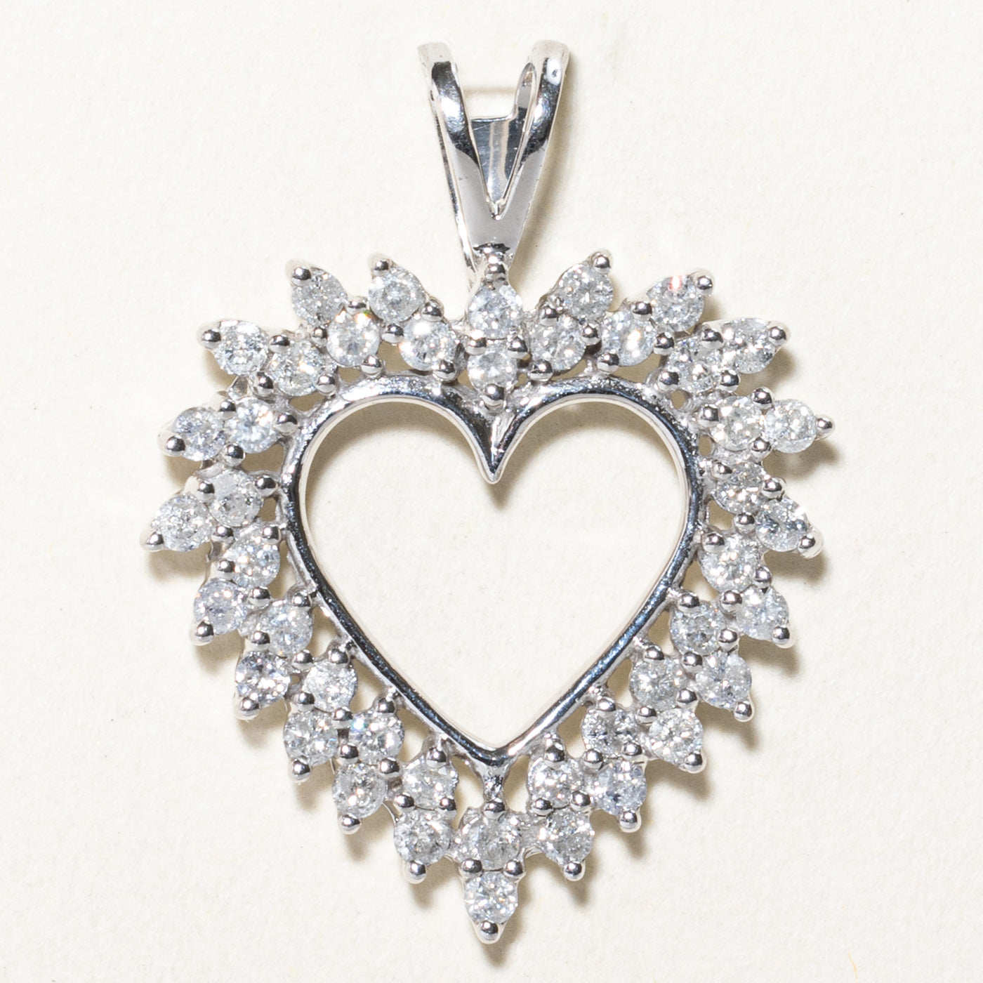 Diamond Open Heart Pendant | 1.00ctw