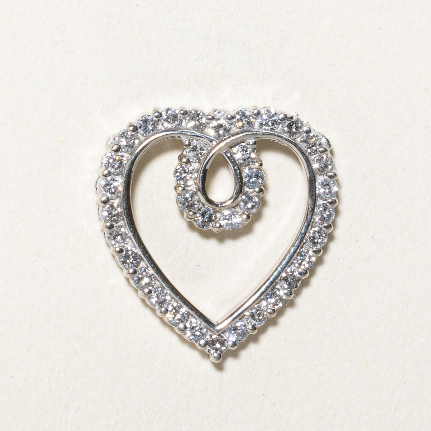 Diamond Open Heart Pendant | 0.72ctw