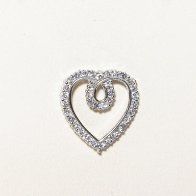 Diamond Open Heart Pendant | 0.72ctw