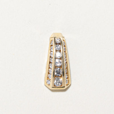 Channel Set Diamond Drop Pendant | 0.50ctw