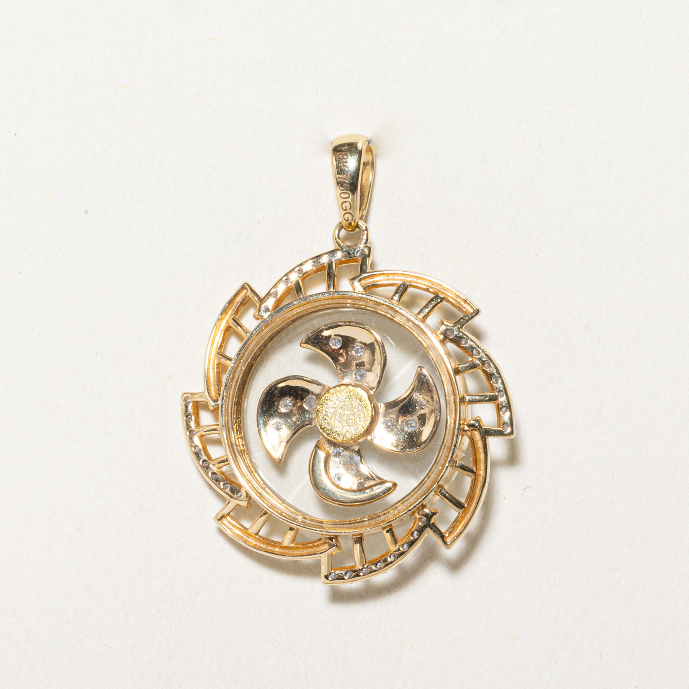 Diamond Propeller Pendant | 0.15ctw