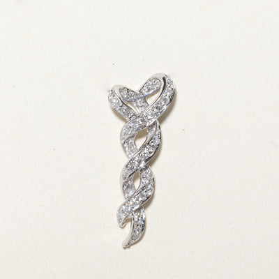 Diamond Cross Over Drop Pendant | 0.50ctw
