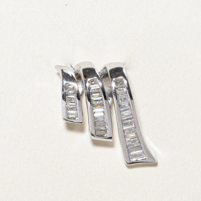 Baguette Cut Diamond Looped Pendant | 0.38ctw